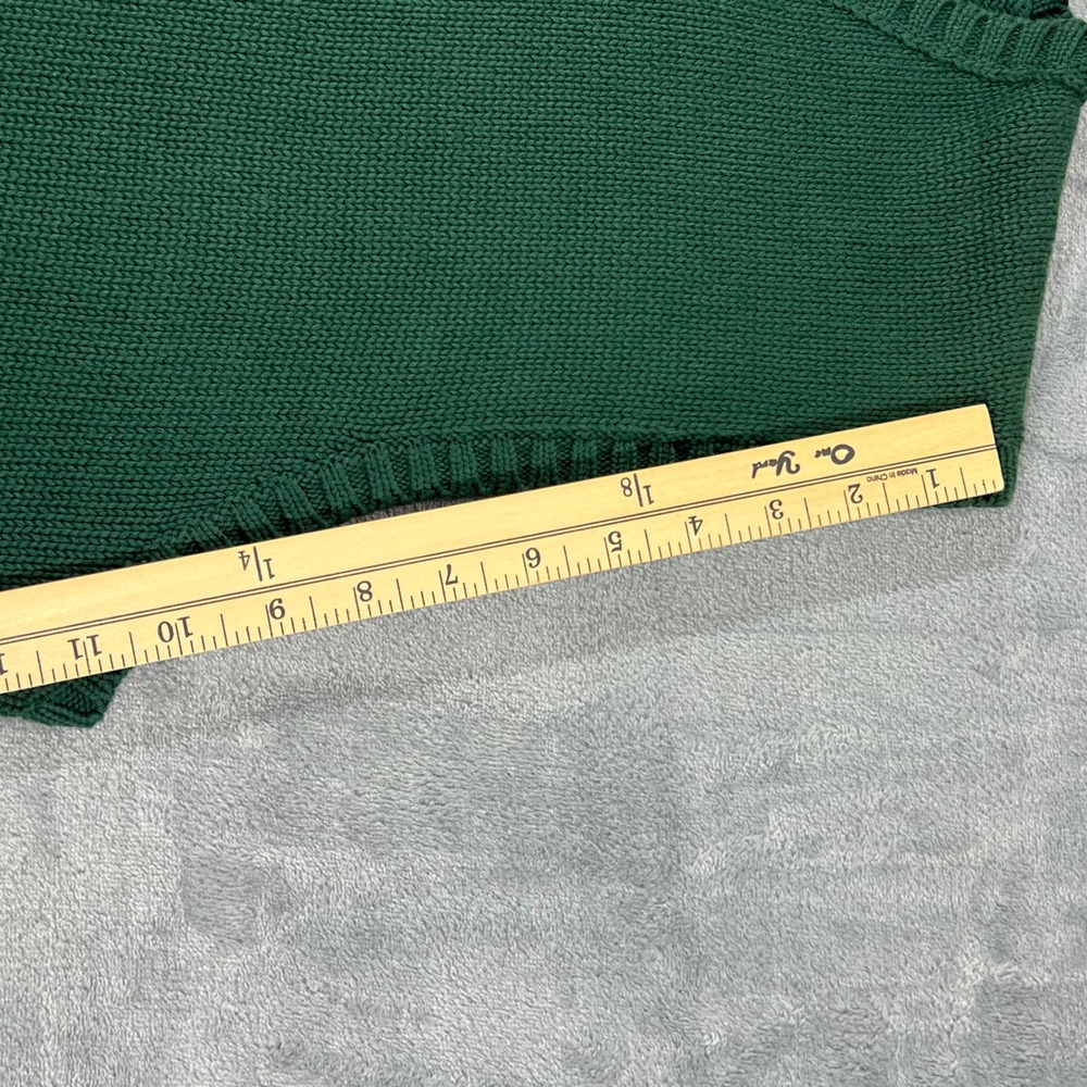 Polo Jeans Co Ralph Lauren Mens Large Green Cotton V-Neck Knit Sweater Vest L - Picture 6 of 9